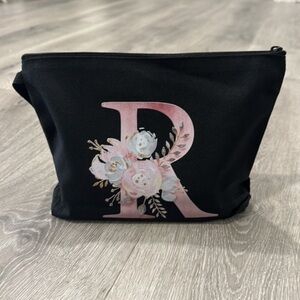 Letter R Initial Cosmetic Toiletry Makeup Accessory Travel Girls Women’s Bag